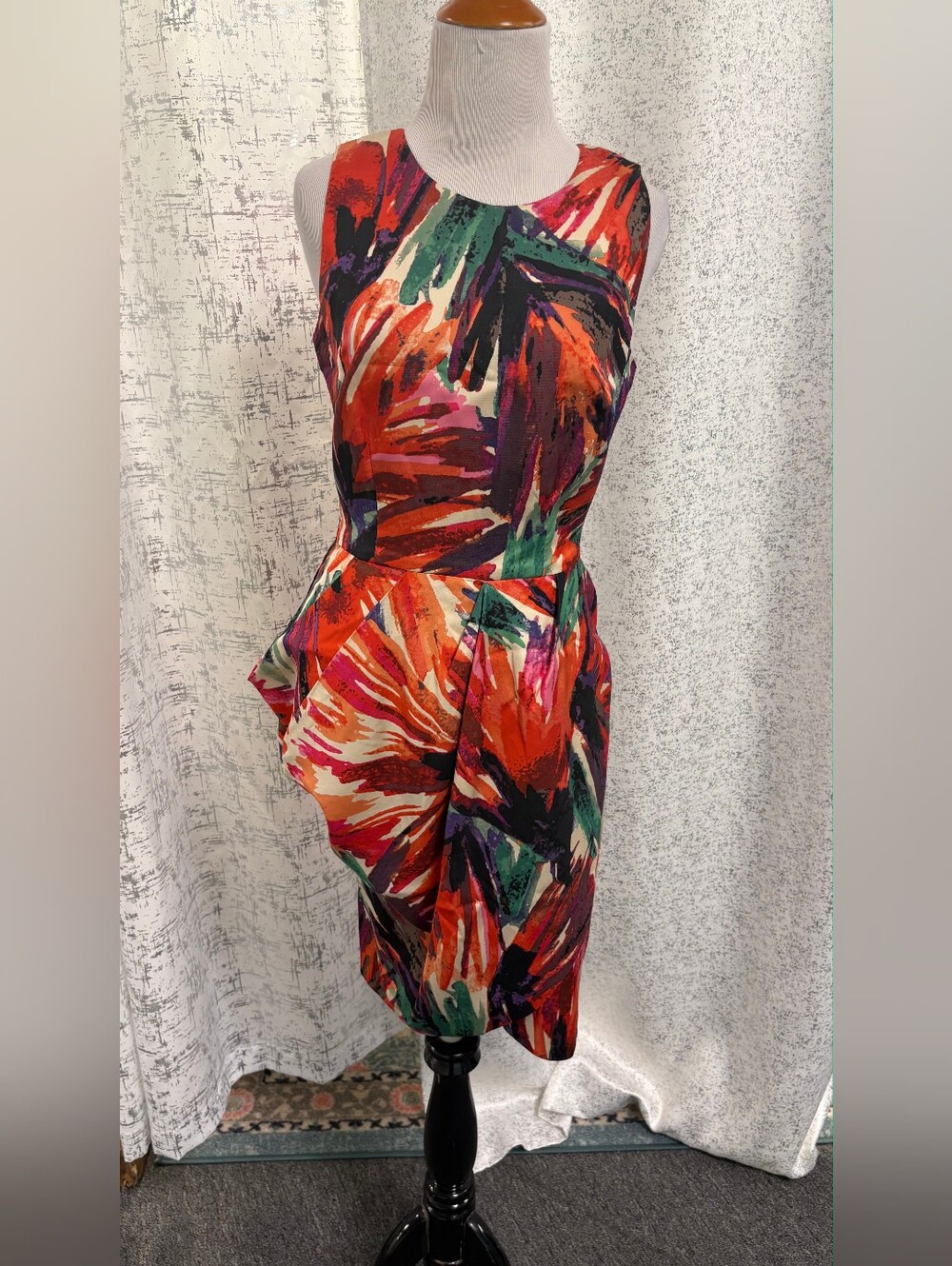 Ann Taylor Multicolor Abstract Floral Dress